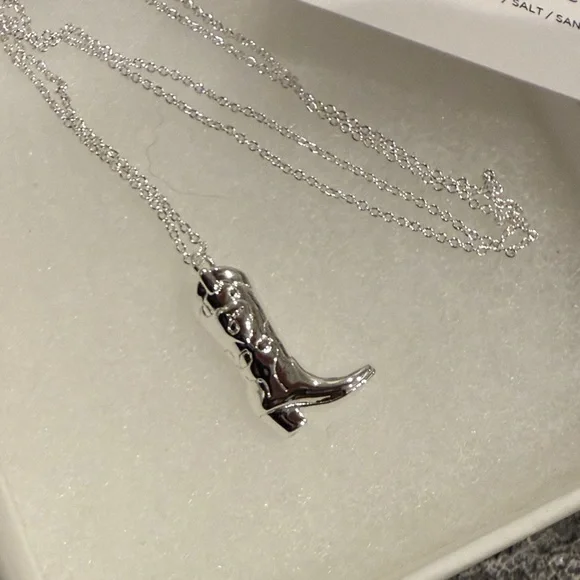 James Michelle Silver Boot Pendant Necklace - Picture 2 of 5